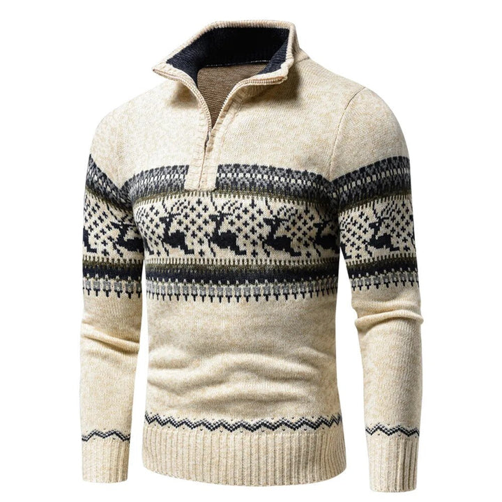 Julkofta | Zip-Up | Ståkrage | Stickad kofta | Julskjorta för herrar