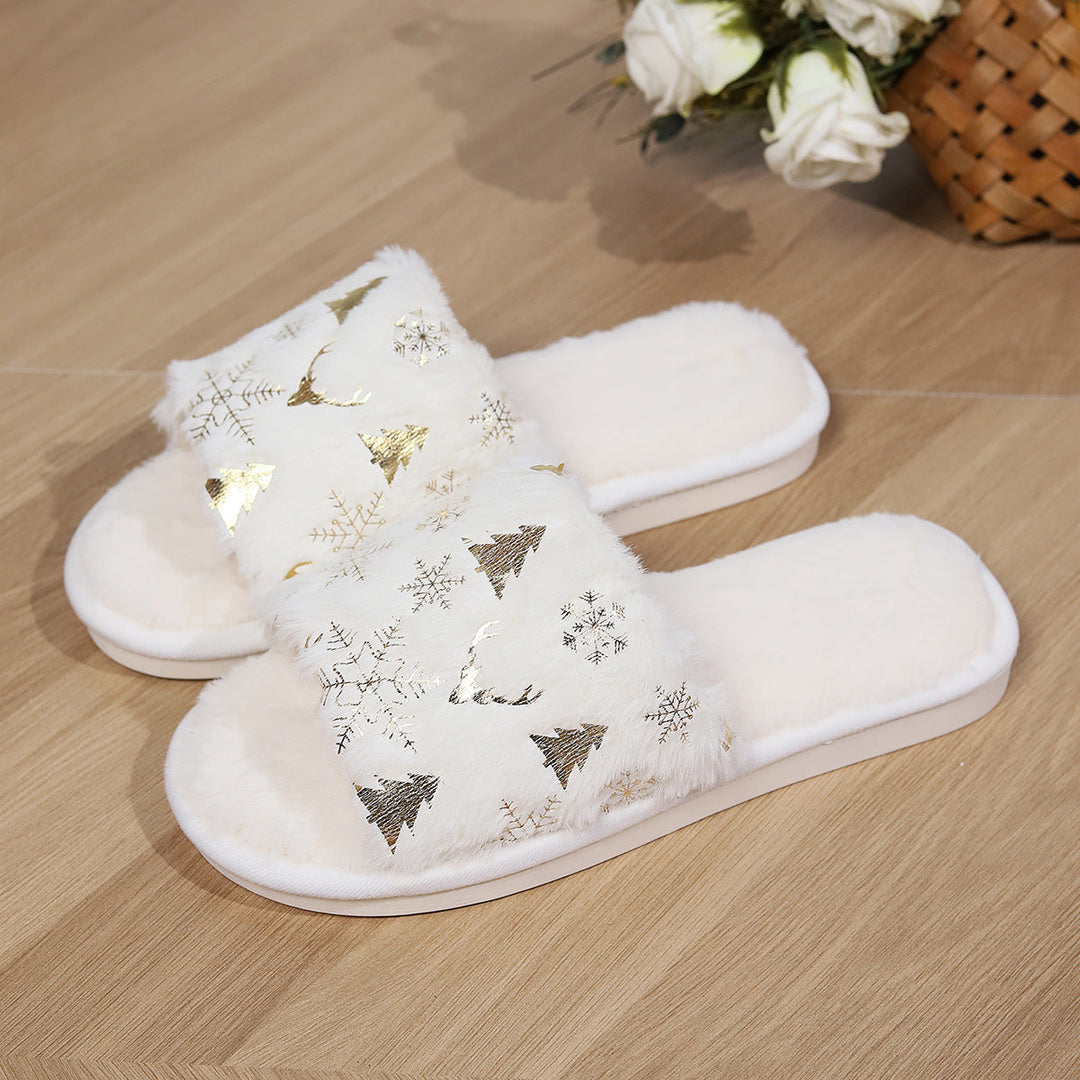 Jultofflor - Slip-On - Furry - Vintertofflor - Hushållstofflor