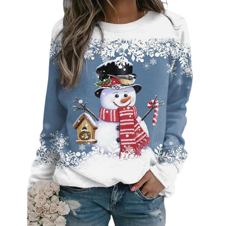 Jultröja - Långärmad Loose Fit Xmas Jumper Sweatshirt för kvinnor