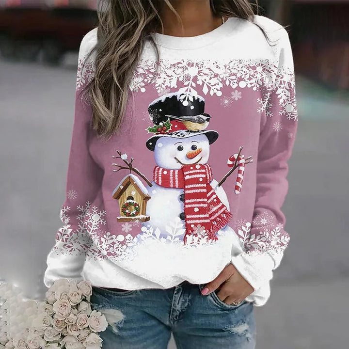 Jultröja - Långärmad Loose Fit Xmas Jumper Sweatshirt för kvinnor