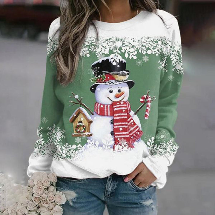 Jultröja - Långärmad Loose Fit Xmas Jumper Sweatshirt för kvinnor