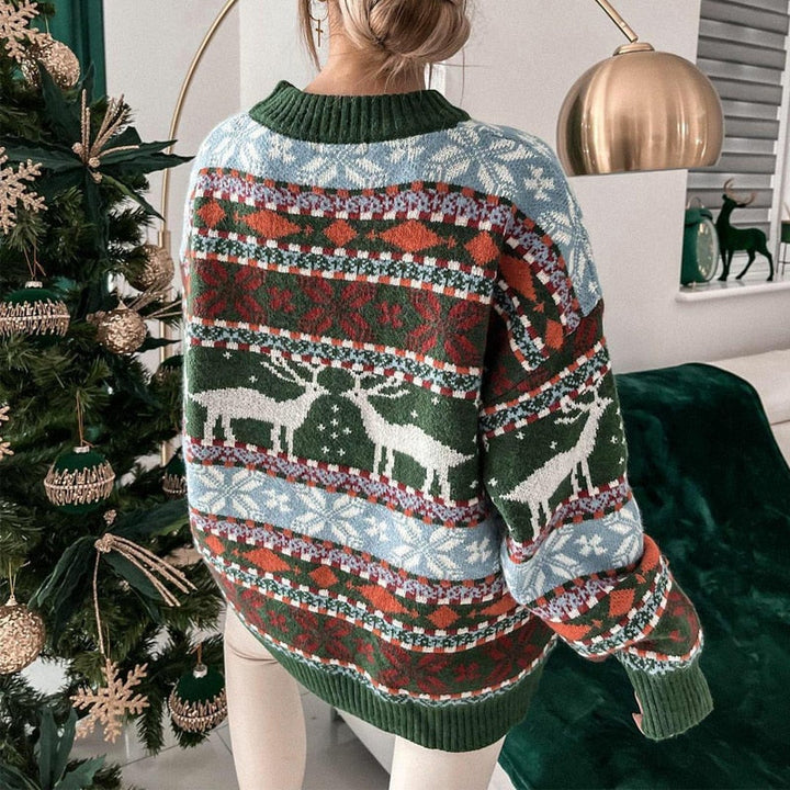 Jultröja | Oversized | Långärmad | Stickade jultröjor | Damtröja