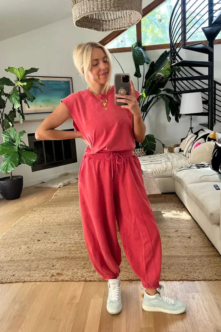 Jumpsuit | Casual | Kortärmad | Joggingoverall | Jumpsuit för damer