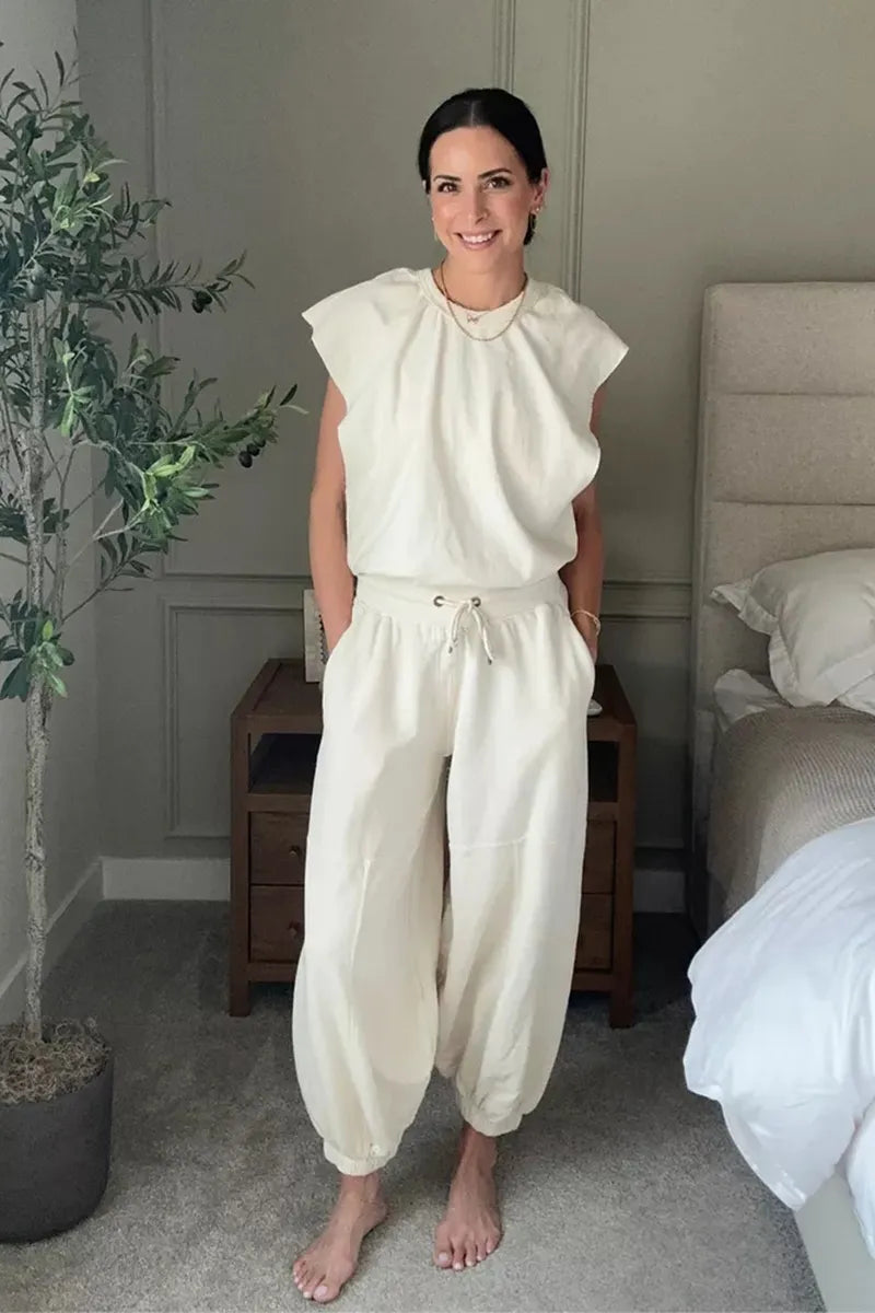 Jumpsuit | Casual | Kortärmad | Joggingoverall | Jumpsuit för damer