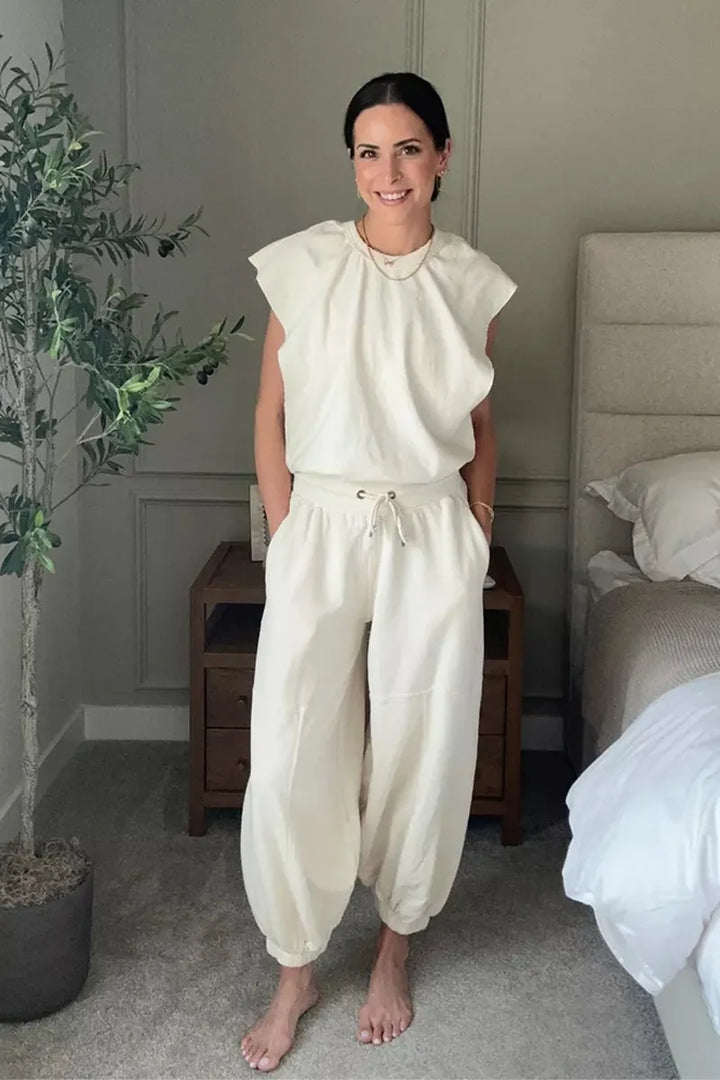 Jumpsuit | Casual | Kortärmad | Joggingoverall | Jumpsuit för damer