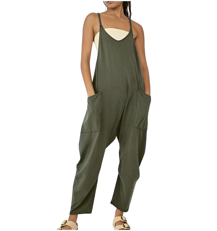 Jumpsuit för kvinnor | Ärmlös | Löst sittande | Avslappnad jumpsuit | Dungarees för kvinnor