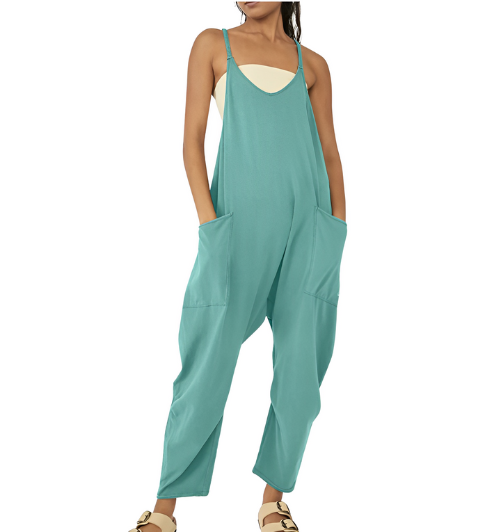 Jumpsuit för kvinnor | Ärmlös | Löst sittande | Avslappnad jumpsuit | Dungarees för kvinnor