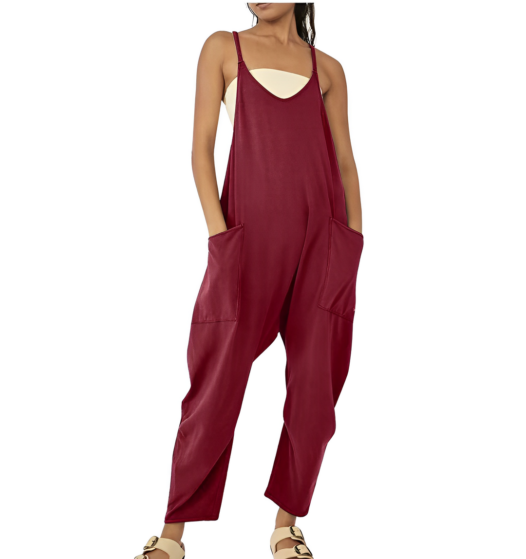 Jumpsuit för kvinnor | Ärmlös | Löst sittande | Avslappnad jumpsuit | Dungarees för kvinnor