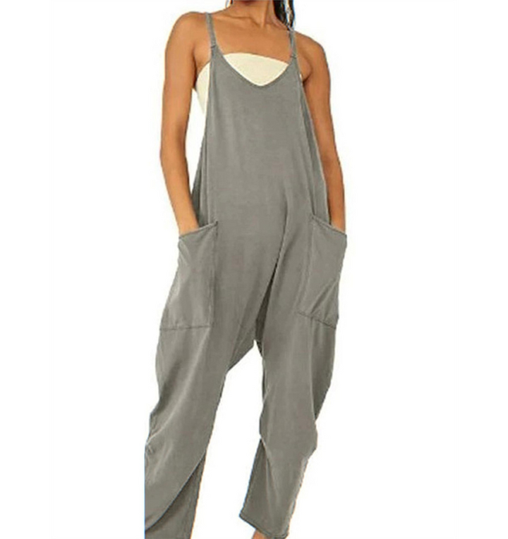 Jumpsuit för kvinnor | Ärmlös | Löst sittande | Avslappnad jumpsuit | Dungarees för kvinnor