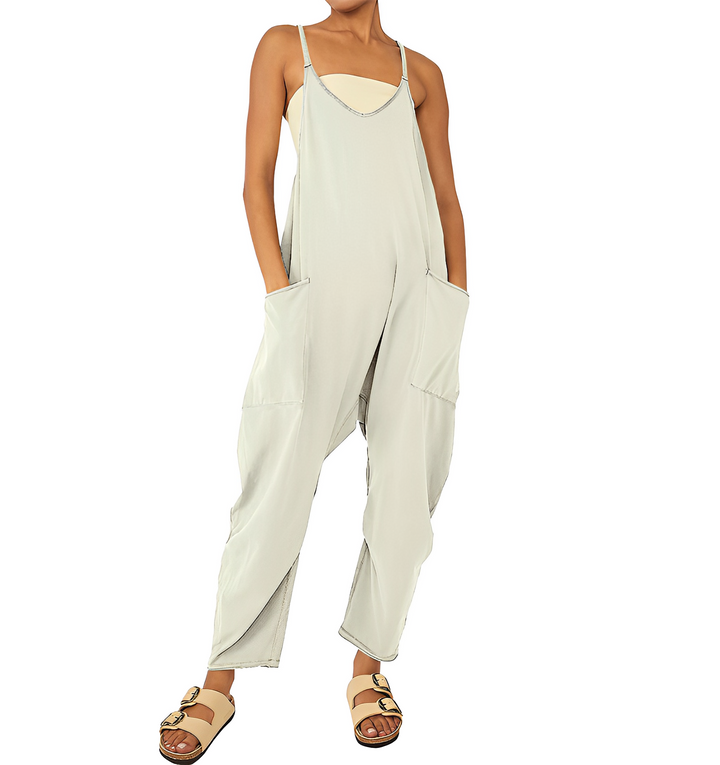 Jumpsuit för kvinnor | Ärmlös | Löst sittande | Avslappnad jumpsuit | Dungarees för kvinnor