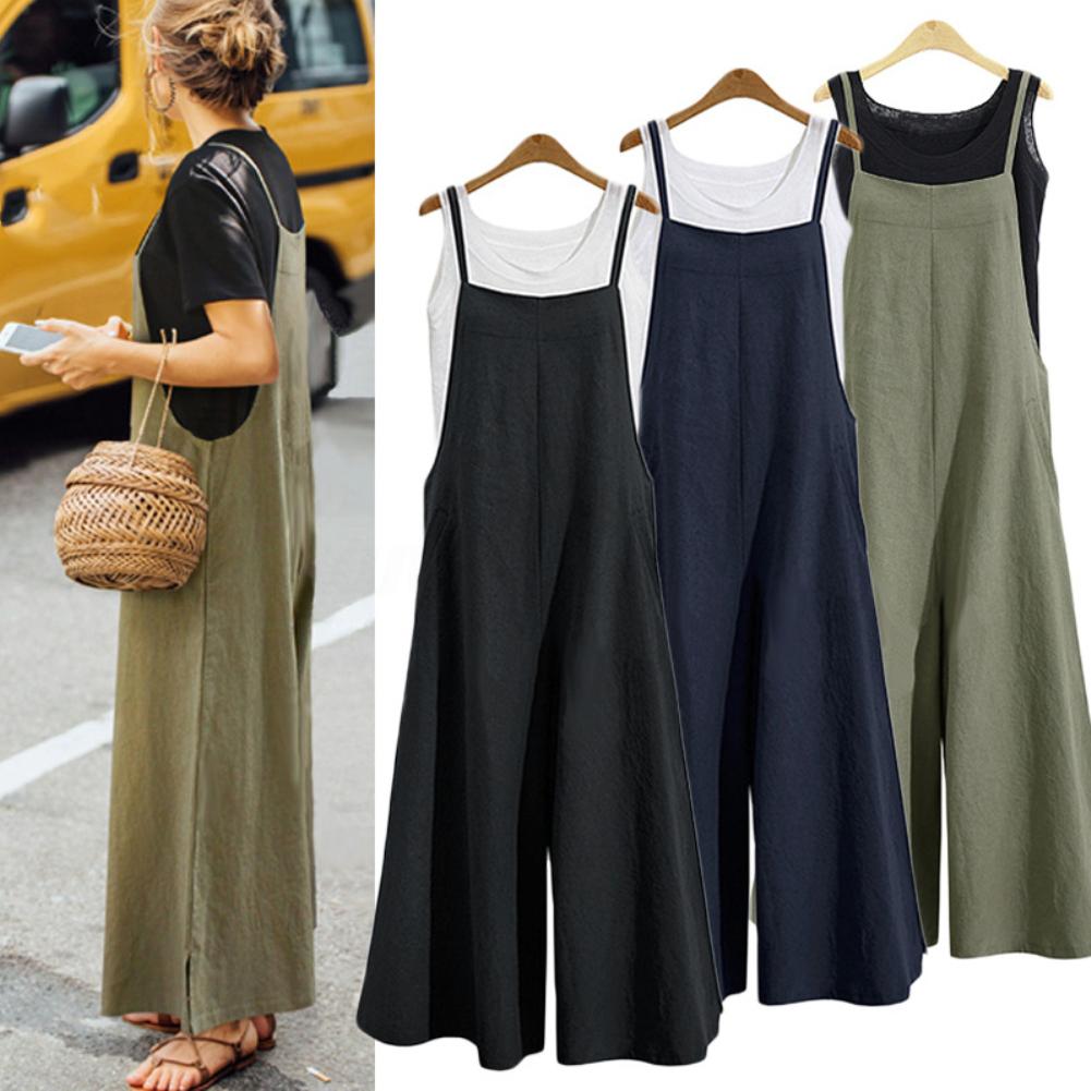 Jumpsuit för kvinnor | Ärmlös | Löst sittande | Sommarjumpsuit | Dungarees