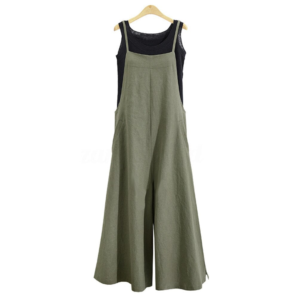 Jumpsuit för kvinnor | Ärmlös | Löst sittande | Sommarjumpsuit | Dungarees