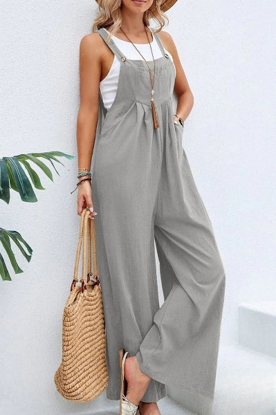 Jumpsuit med vida ben | Ärmlös | Löst sittande | Overall | Jumpsuit för kvinnor
