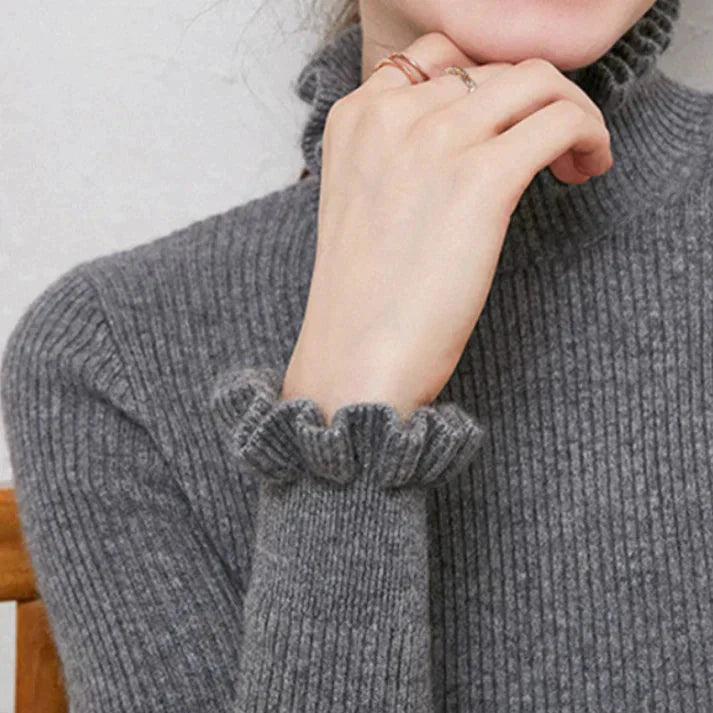 Kashmirtröja - Slim Fit - Turtleneck - Höghalsad tröja - Damtröja