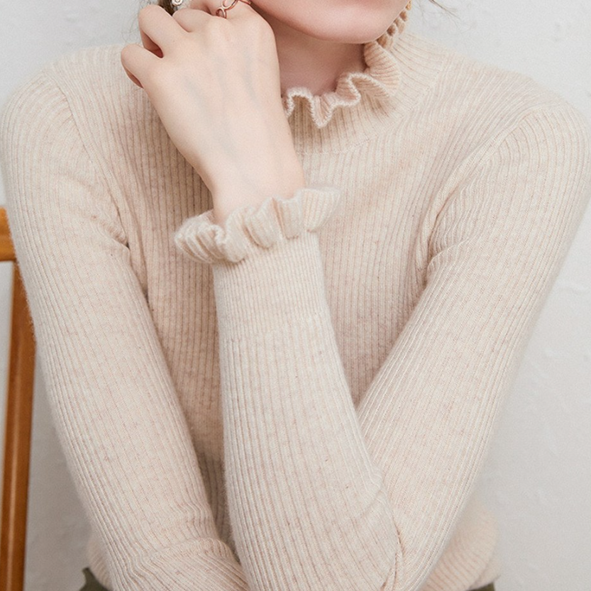 Kashmirtröja - Slim Fit - Turtleneck - Höghalsad tröja - Damtröja