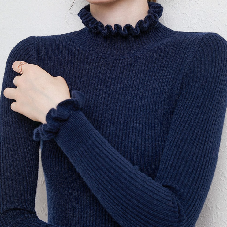 Kashmirtröja - Slim Fit - Turtleneck - Höghalsad tröja - Damtröja