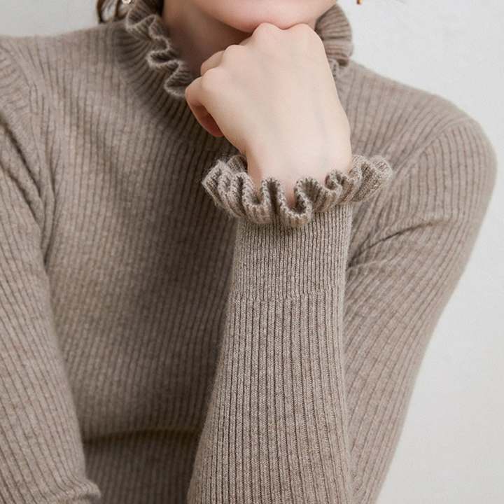 Kashmirtröja - Slim Fit - Turtleneck - Höghalsad tröja - Damtröja