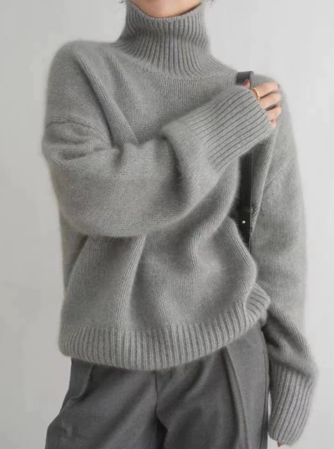 Kashmirtröja | Turtleneck | Stickad | Rullhalsad tröja | Damstickat
