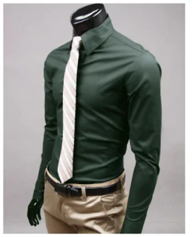 Klänningskjorta - Långärmad - Slim Fit - Knappskjorta - Herrskjortor