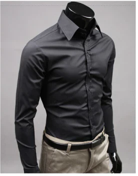 Klänningskjorta - Långärmad - Slim Fit - Knappskjorta - Herrskjortor