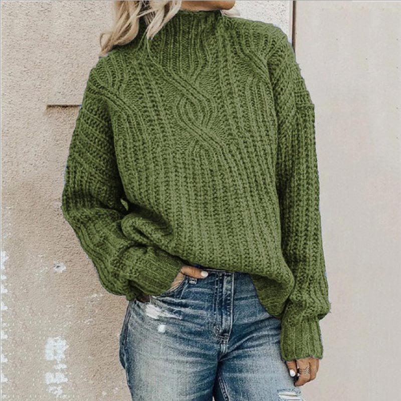 Dam Pullover Klassisk Stil Mjuk Komfort
