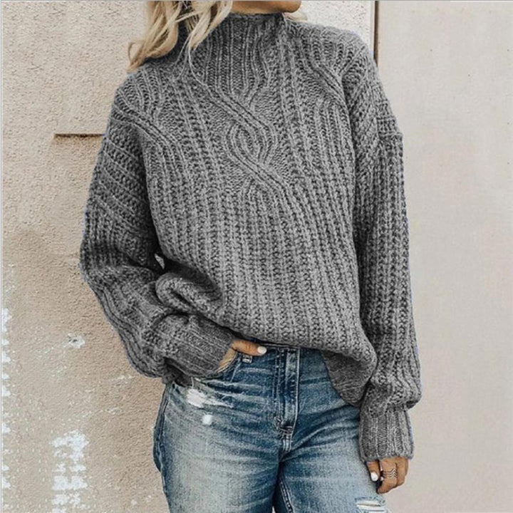 Dam Pullover Klassisk Stil Mjuk Komfort