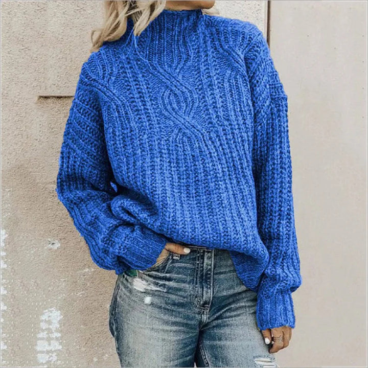 Dam Pullover Klassisk Stil Mjuk Komfort