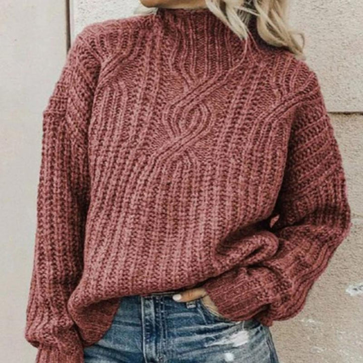 Dam Pullover Klassisk Stil Mjuk Komfort