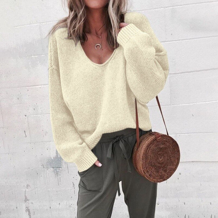 Klassisk Dam Pullover i Stickad