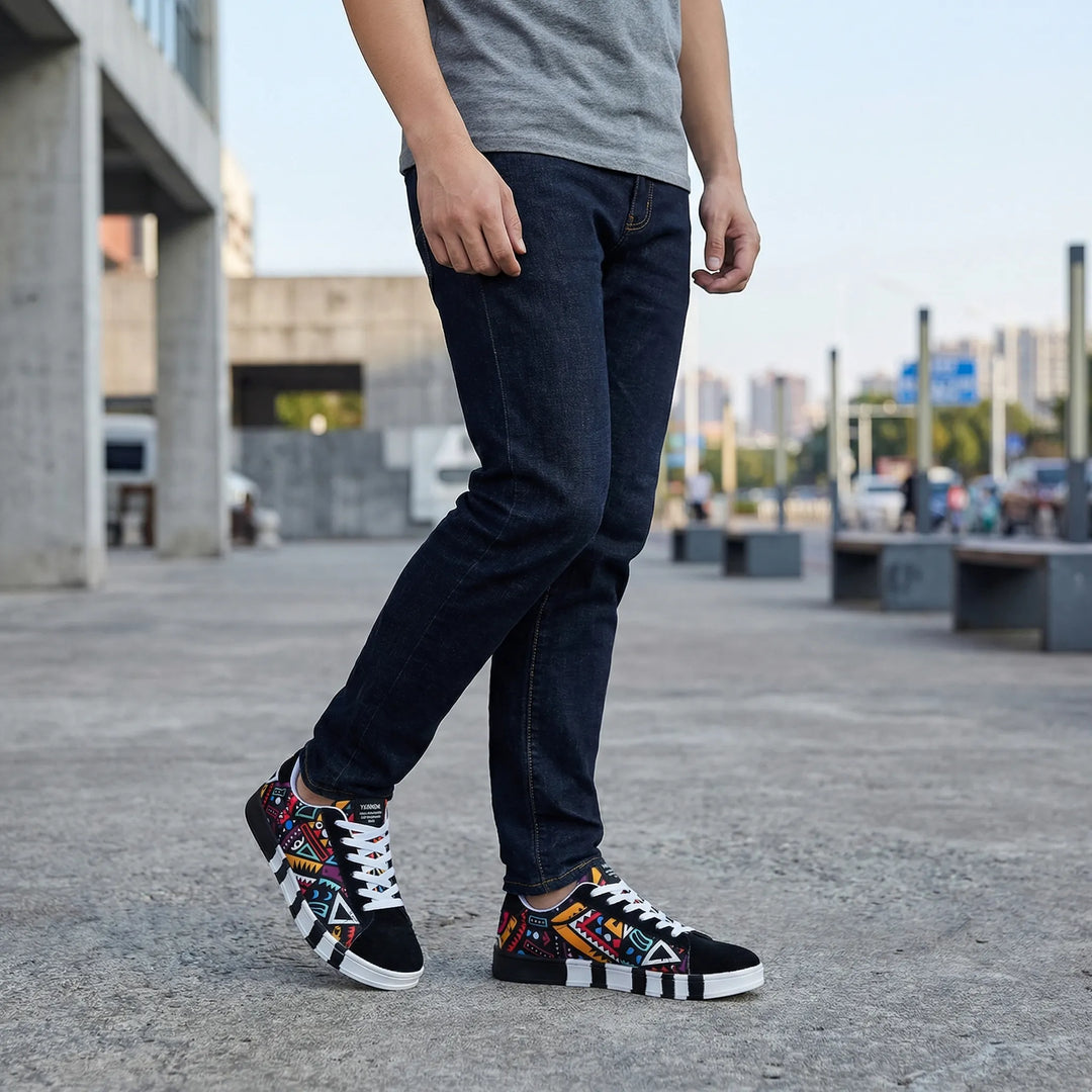 Färgglad sneaker med grafiskt allover-mönster - Bernard