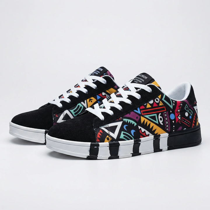 Färgglad sneaker med grafiskt allover-mönster - Bernard