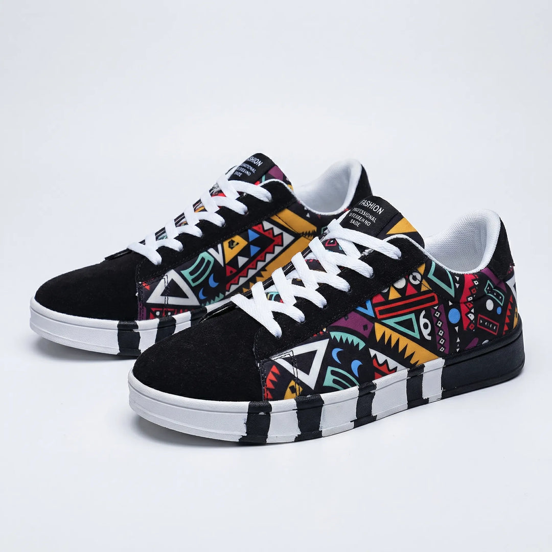 Färgglad sneaker med grafiskt allover-mönster - Bernard