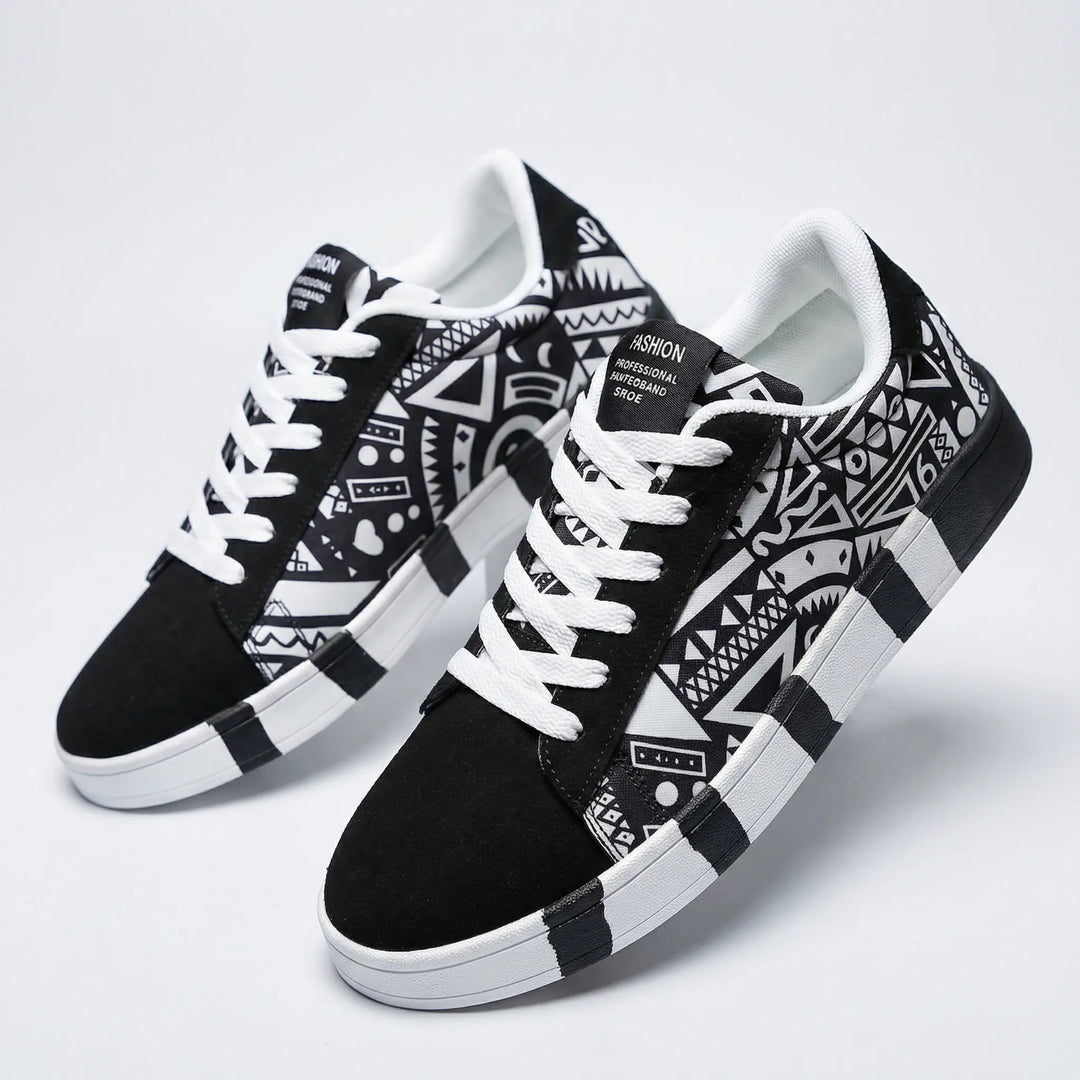 Färgglad sneaker med grafiskt allover-mönster - Bernard