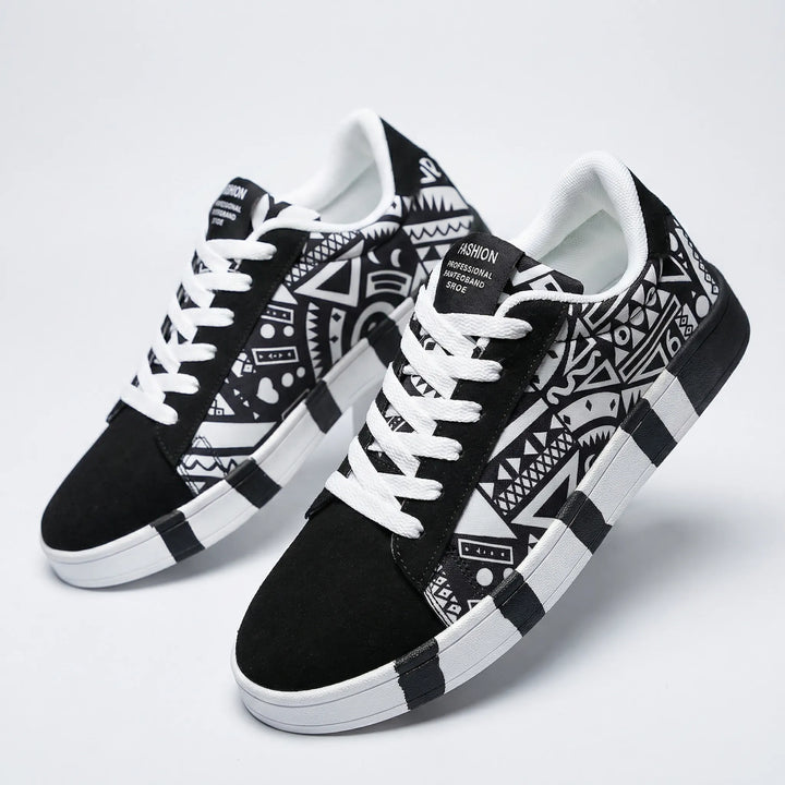 Färgglad sneaker med grafiskt allover-mönster - Bernard