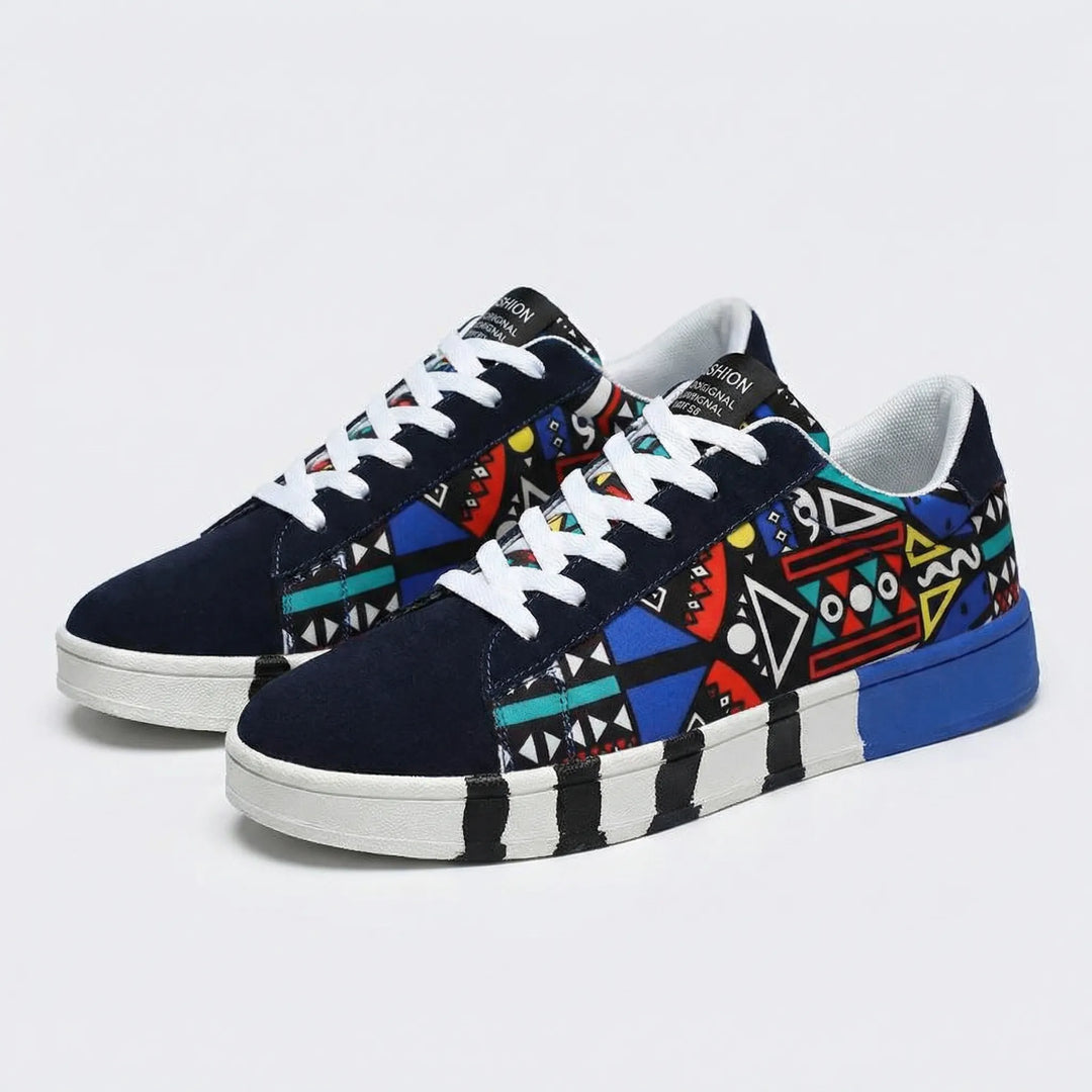 Färgglad sneaker med grafiskt allover-mönster - Bernard