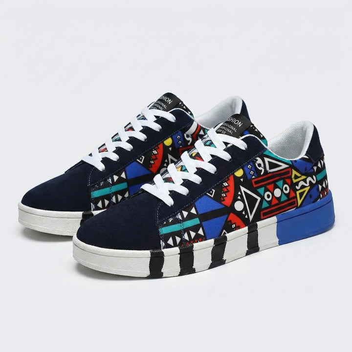 Färgglad sneaker med grafiskt allover-mönster - Bernard