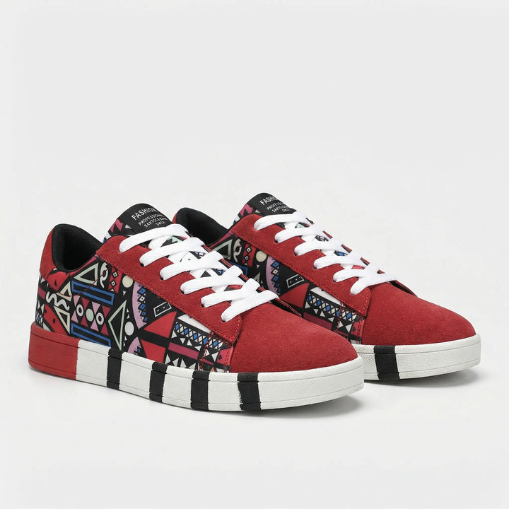 Färgglad sneaker med grafiskt allover-mönster - Bernard