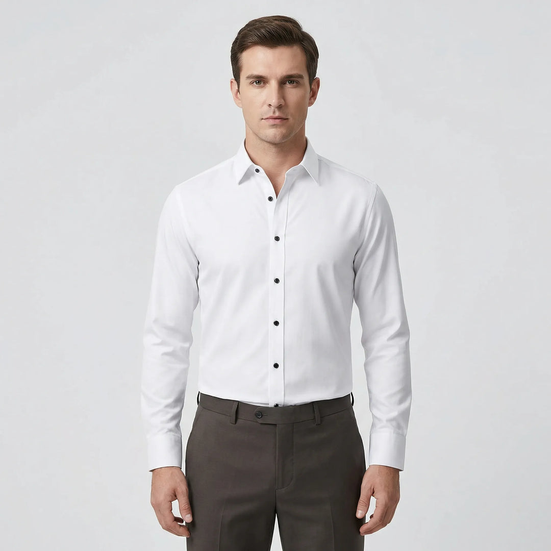 Skrynkelfri skjorta med klassisk krage - Travis