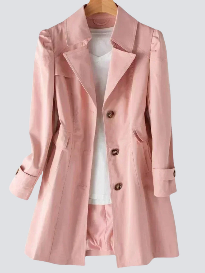 Kvinnors Beige Trenchcoat med Modern Design