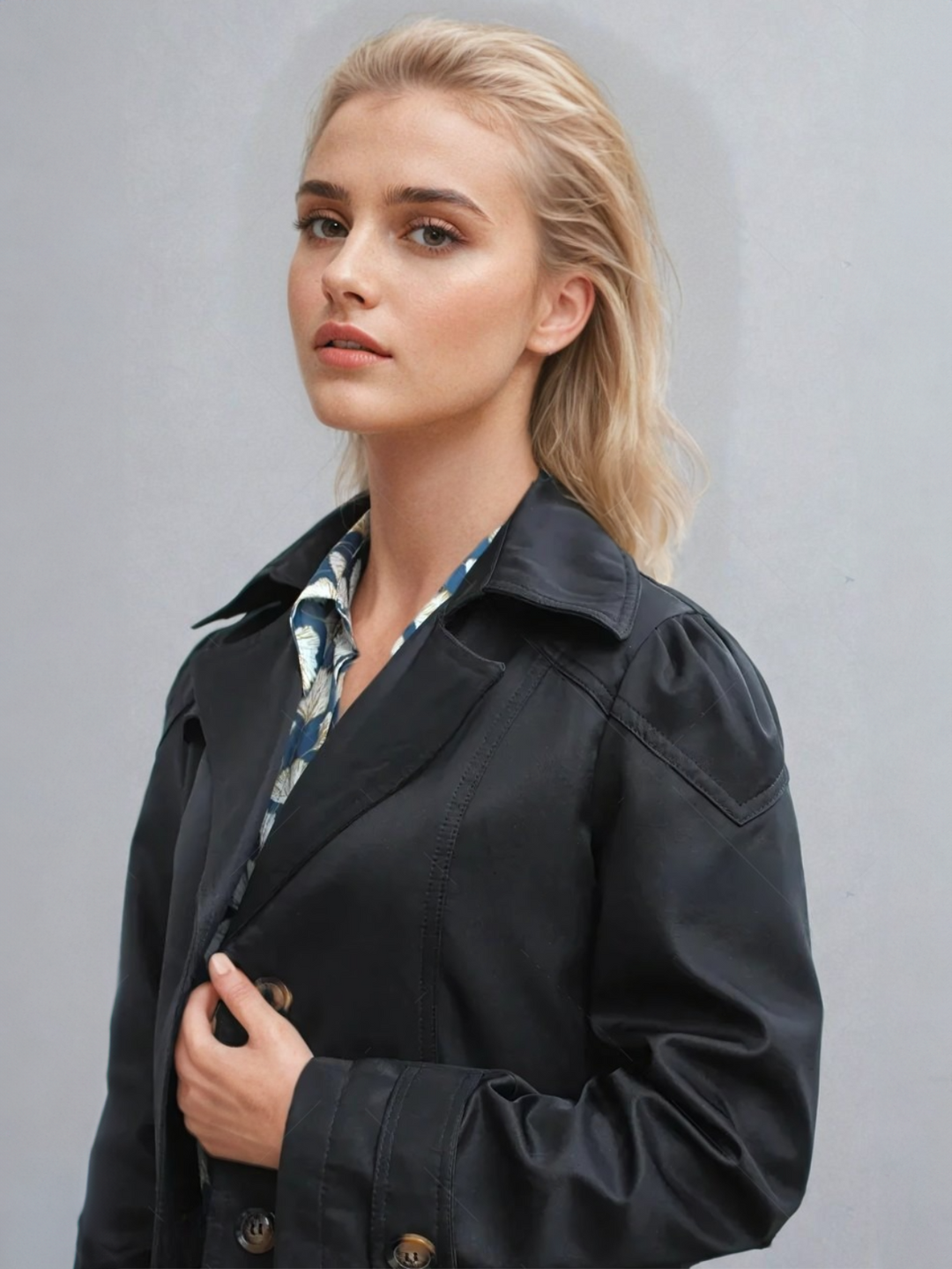 Kvinnors Beige Trenchcoat med Modern Design