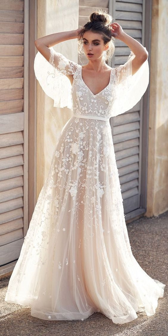 Kvinnors Blommig Maxi Klänning Elegant Sommar