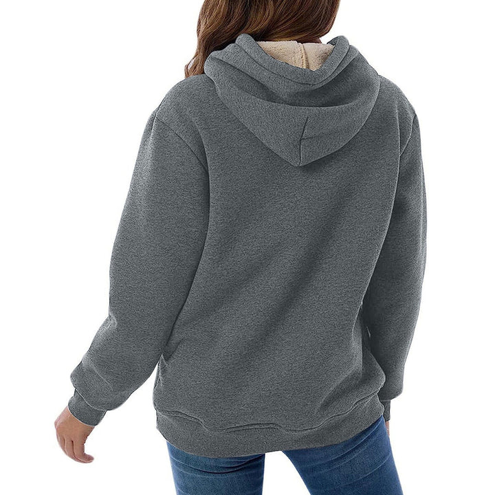 Kvinnors Fleecefodrad Hoodie i Flera Färger