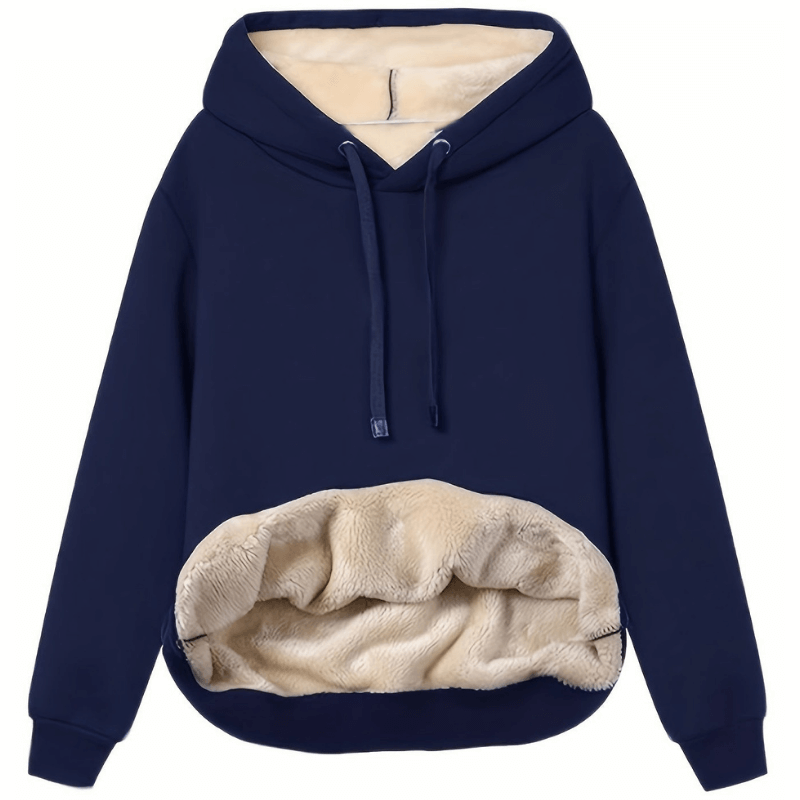Kvinnors Fleecefodrad Hoodie i Flera Färger