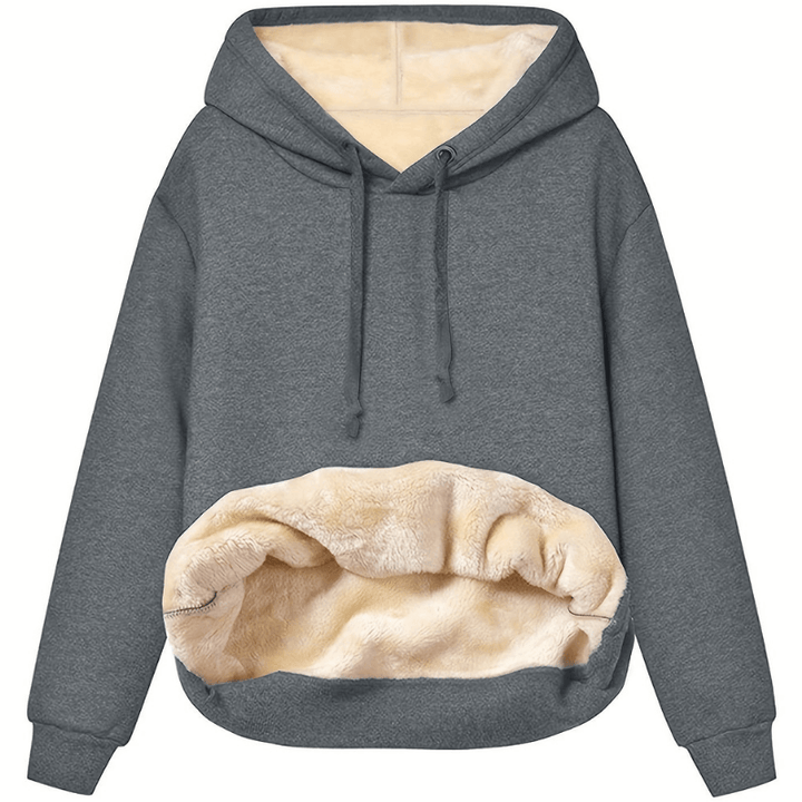Kvinnors Fleecefodrad Hoodie i Flera Färger