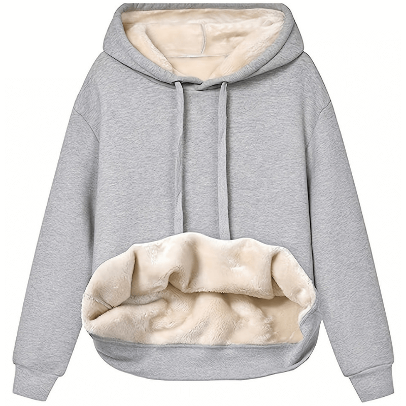 Kvinnors Fleecefodrad Hoodie i Flera Färger