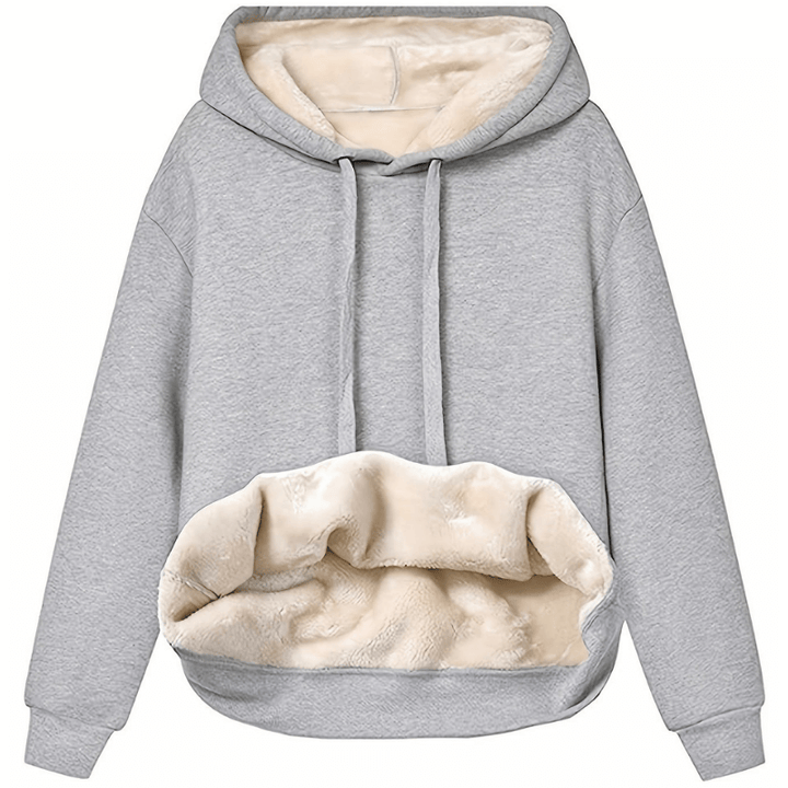 Kvinnors Fleecefodrad Hoodie i Flera Färger