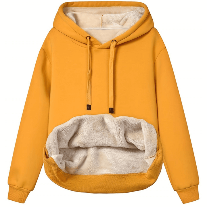 Kvinnors Fleecefodrad Hoodie i Flera Färger