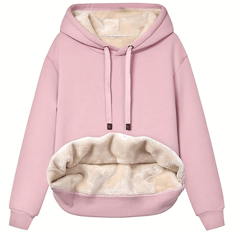 Kvinnors Fleecefodrad Hoodie i Flera Färger