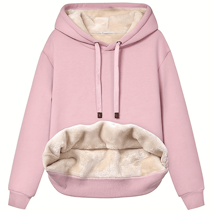 Kvinnors Fleecefodrad Hoodie i Flera Färger