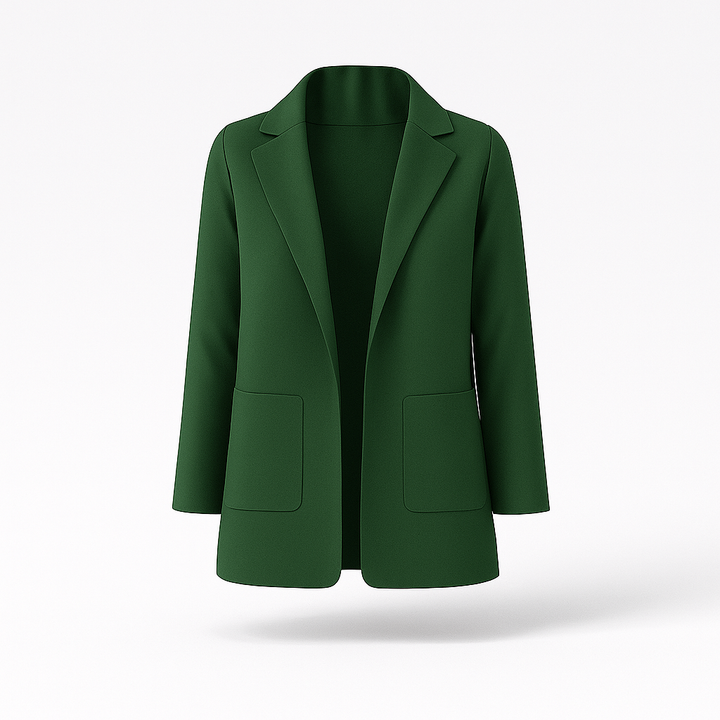 Kvinnors Elegant Höstblazer i Khaki med Tidlös Design